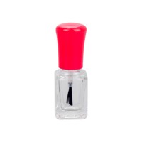 wholesale cosmetic glass packaging 5ml square glass nail polish bottle container with brush