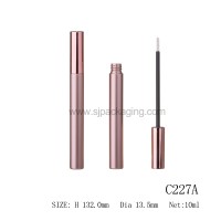 High Quality 10ml Plastic Shiny Empty Rose Gold Slim Round Mascara Eyelash Bottle Tube